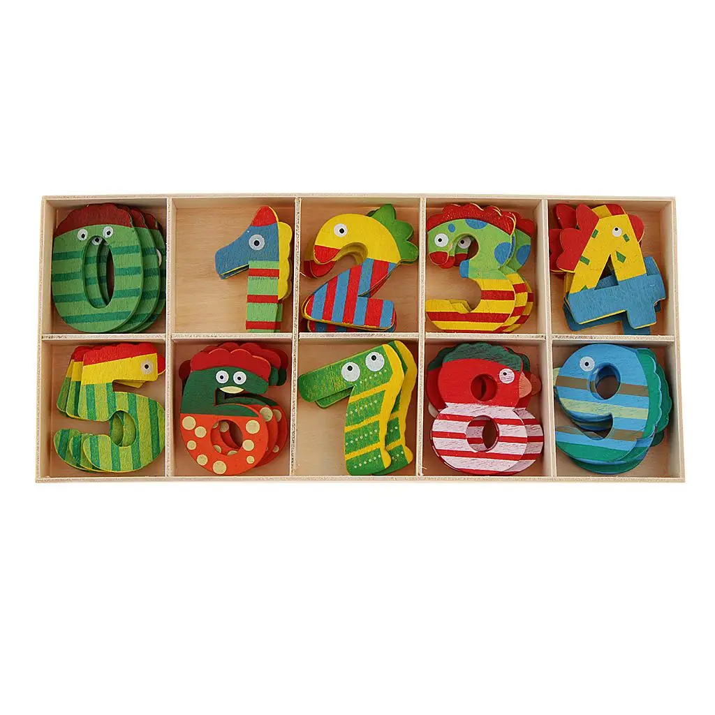 40 шт. деревянные арабские цифры для маленьких детей математические игрушки милые