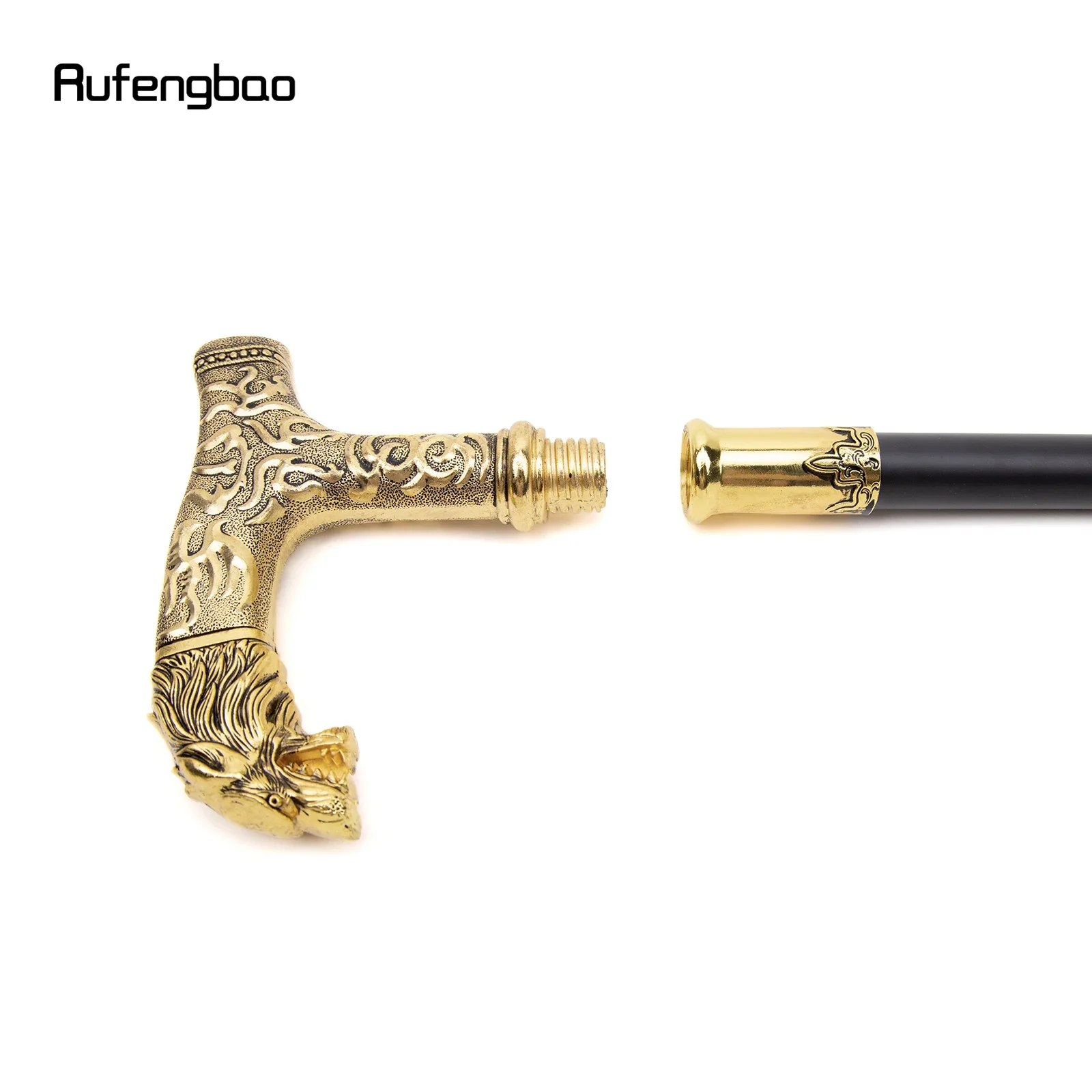 Ручка Золотой волк с одним шарниром модная трость декоративная для вампира