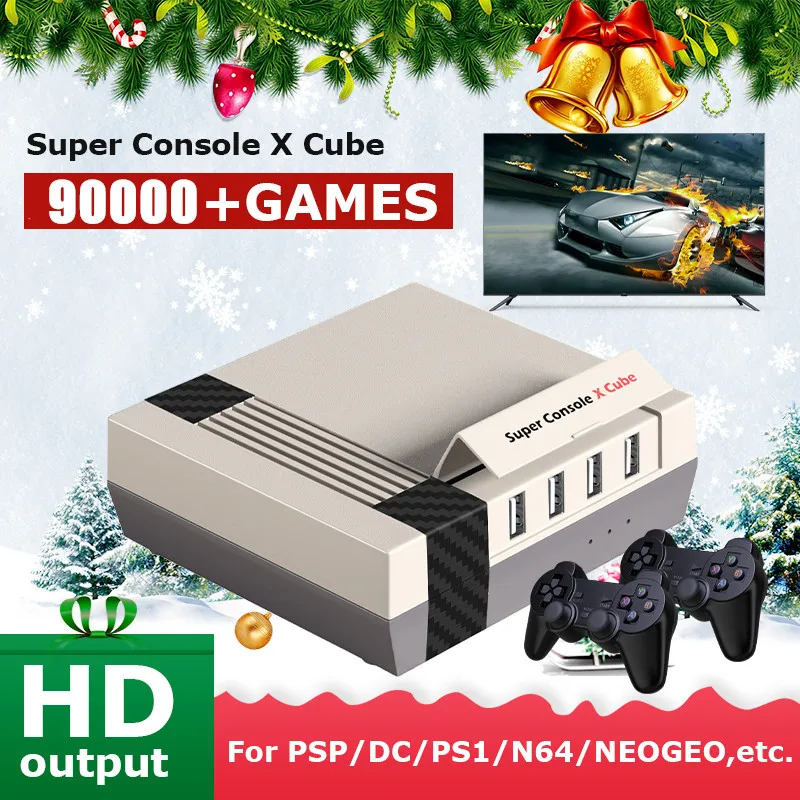 Супер консоль X Cube для PSP/PS1/N64/DC/NES классические игры ретро видеоигр 50000 + встроенных
