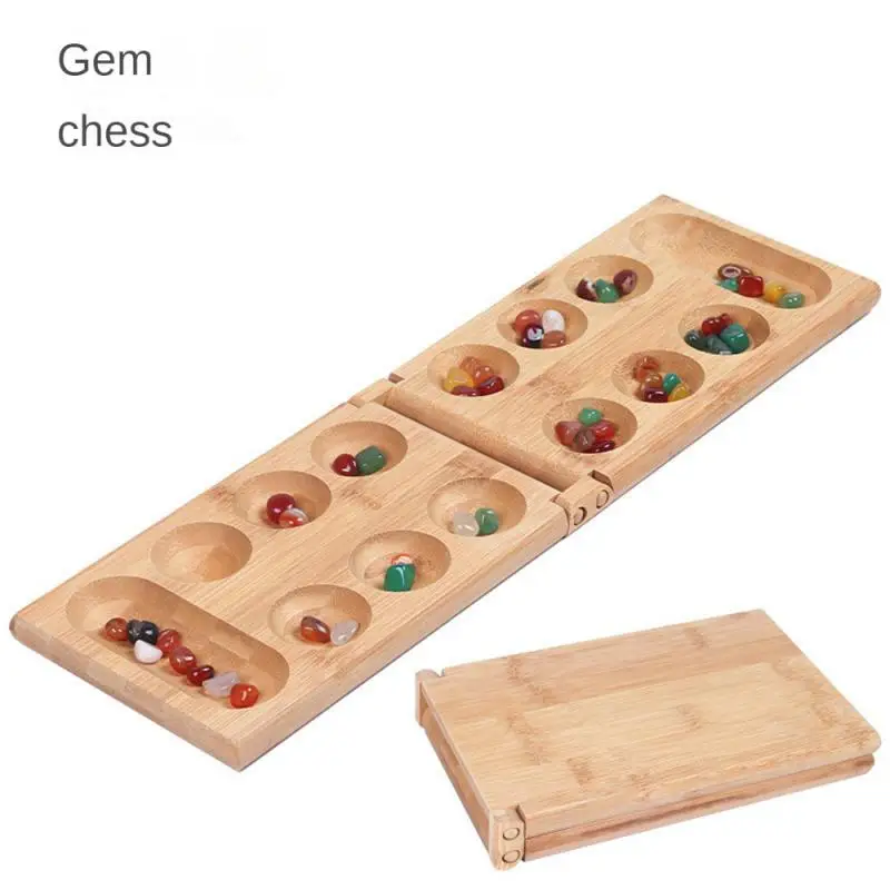 

Pine Gem Chess Children Board Strategy Game Grain Return To Cang Chess Thinking Puzzle Game Solid Wood African Chess Gem Chess