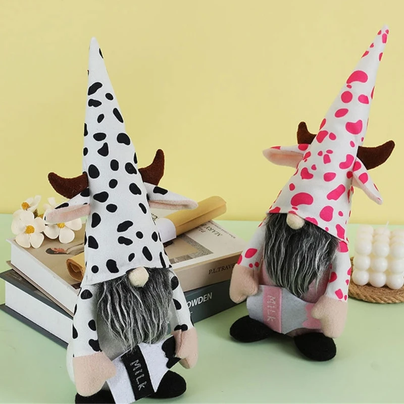 X6HD Многофункциональная корова с бутылкой молока Gnome Girl Boys Holiday Wedding