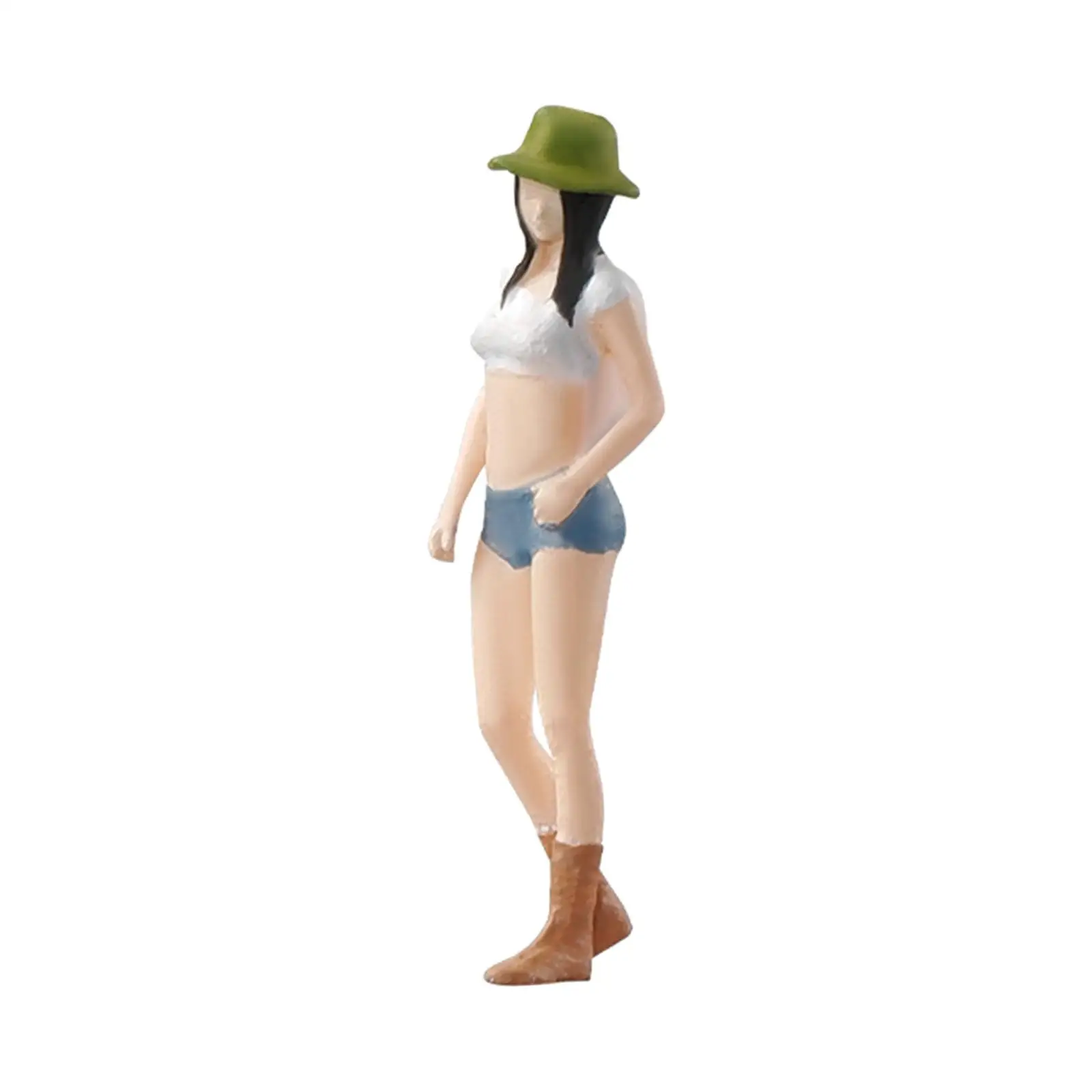 

1: 64 Scale Girl Miniature Model Realistic People Figurines for Diorama Photography Props Miniature Scene Dollhouse Decoration