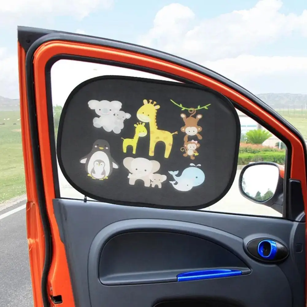 

Universal 2pcs Car SunShade Side Window Windscreen Roof Window For Children Adults Adsorption SunShade Cover Auto Accessori G9L6