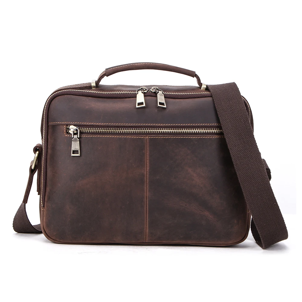 Retro Luxury Men's Briefcase Genuine Leather Casual Business Handbag Document Messenger Bag Male Crossbody Bags Shoulder Bolsas