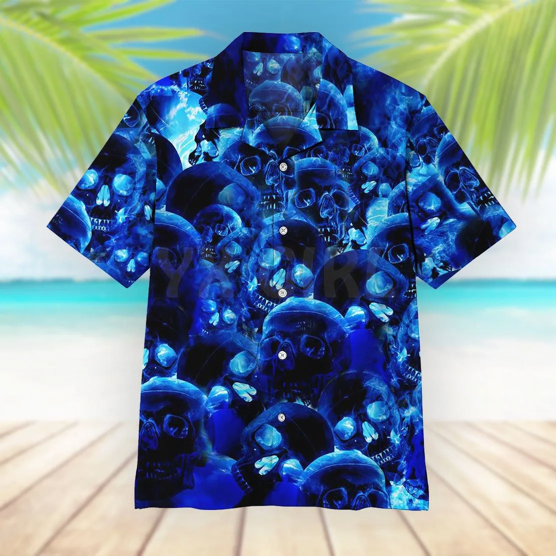 Bull Skull 3D All Over Printed Hawaiian Shirt Men's For Women's Harajuku Casual Shirt Unisex