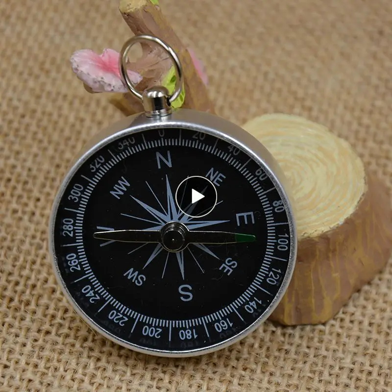 

Новинка, легкий алюминиевый компас, металлический брелок для ключей, для активного отдыха, кемпинга, походов