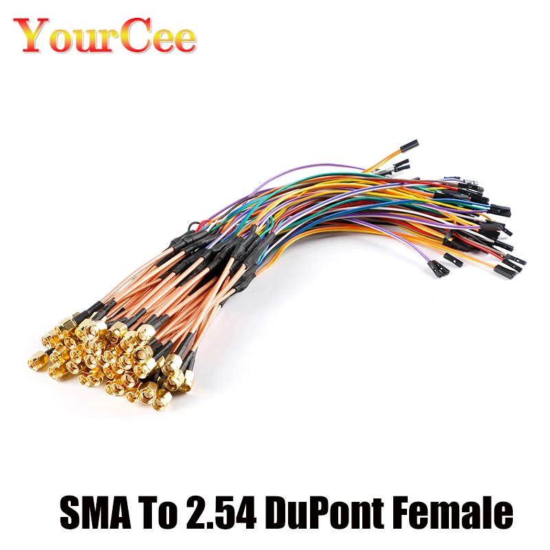 

10Pcs/lot RF SMA to DuPont Cable SMA Adapter Male 2.54mm DuPont Female 30CM