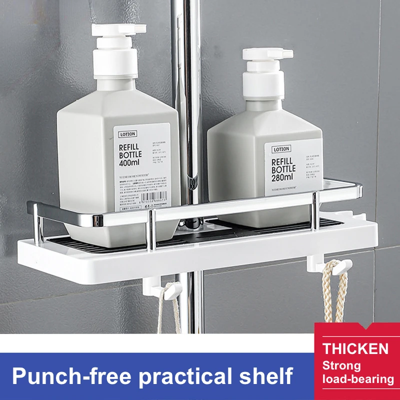 

Полка-держатель для ванной и душевой кабины с крючками