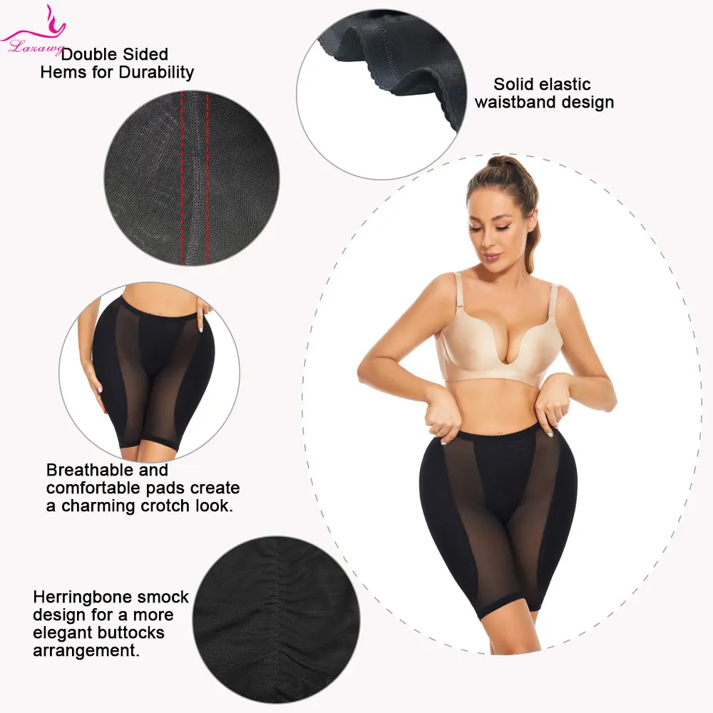 LAZAWG Butt Lifter Shorts for Women Tummy Control Panties Hip Enhancer Underwear Flat Belly Shapewear Lady Body Shaper Seamless
