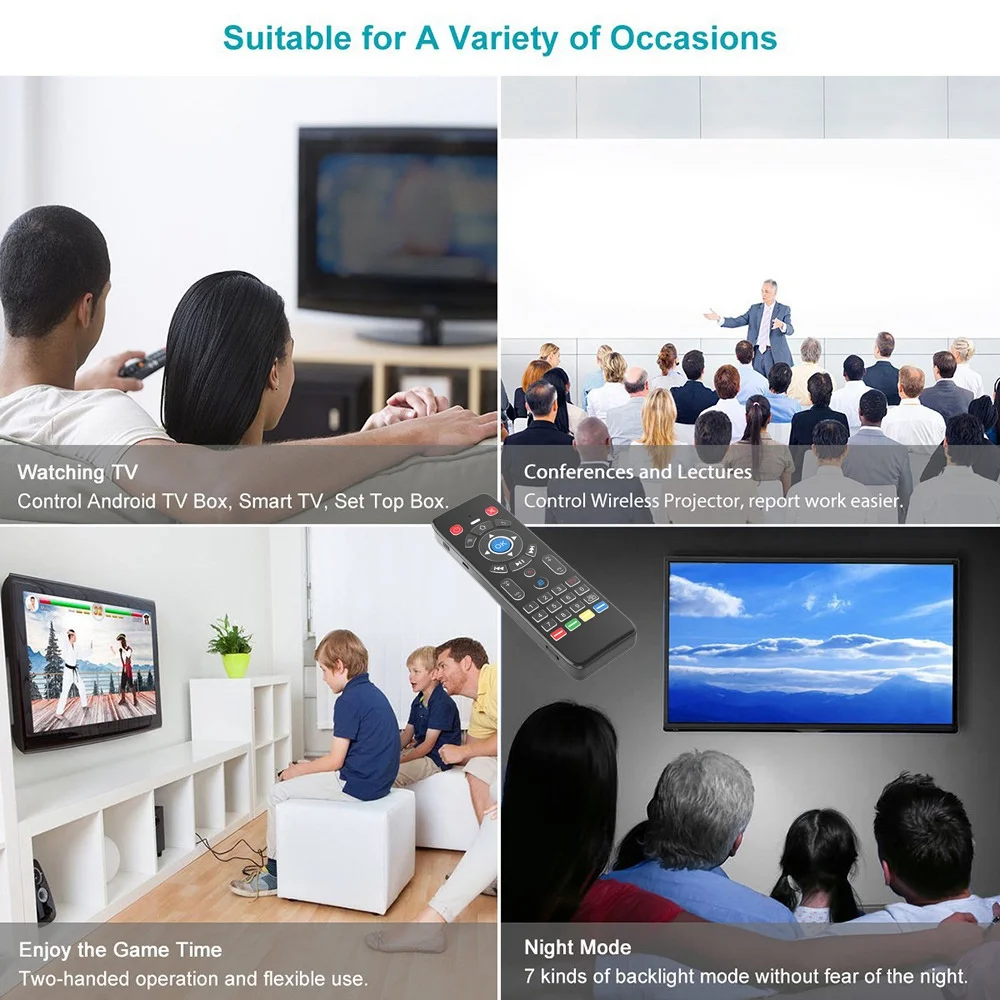 T16 + M Wireless Remote Control Set Top Box Intelligent Voice 2.4G Mini Luminous Press Keyboard for Android Windows google | Компьютеры и