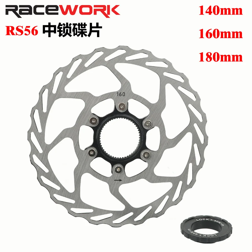 

Racework Mountain Road Bike Heat Dissipation Cooling Hollow Pads Disk Centerlock 140 / 160 / 180mm Disc Brake Rotor Center Lock