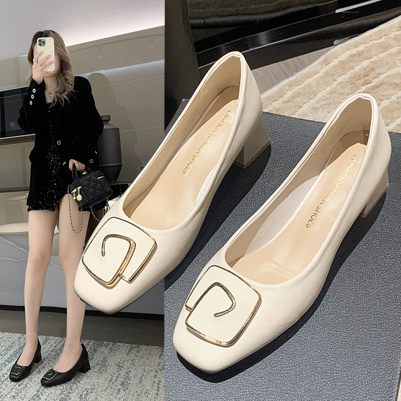 

Сандалии женские на низком каблуке, повседневная обувь с открытым носком, квадратный каблук, ремешок с пряжкой, лето 2023