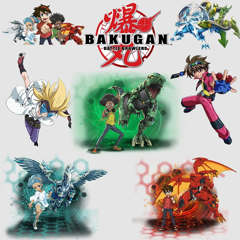 Термотрансферы Bakugan Game для одежды наклейки сделай сам с принтом мальчиков худи
