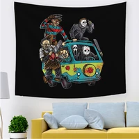 manga horror decor for room college dorm essentials wall hanging carpet decorations tapestry cloth covering tablecloth pareo