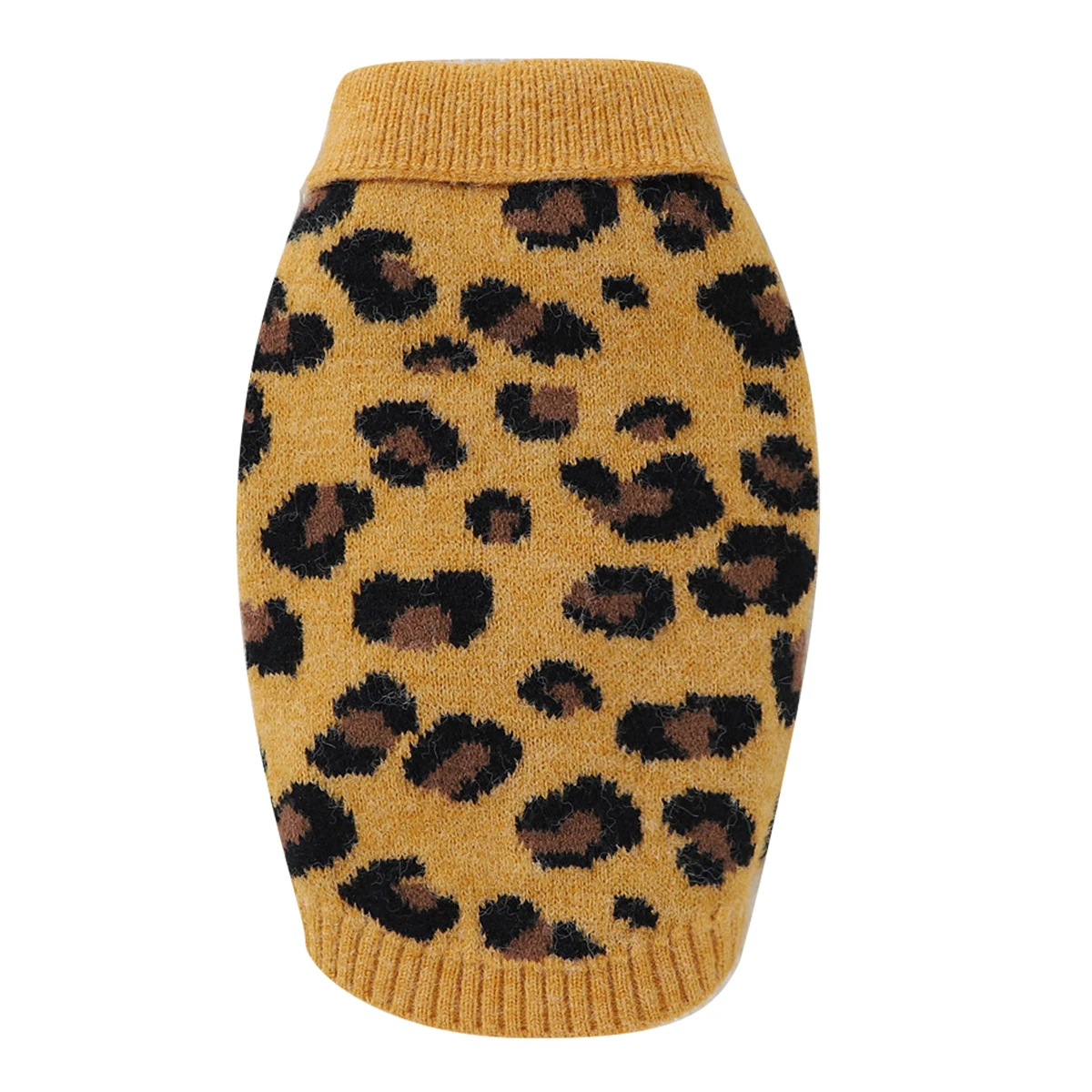 

Dog Sweater Pet Winter Knitwear Leopard Pattern Puppy Warm Clothes