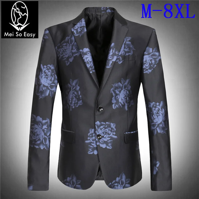 

Мужской блейзер с двумя пуговицами, Размеры M- 3XL4XL 5XL 6XL 7X L 8XL