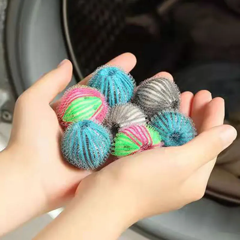 

6/12Pcs Nylon Laundry Ball Anti-winding Washing Machine Hair Remover Laundry Ball Fluff Cleaning Lint Fuzz Grab Laundry