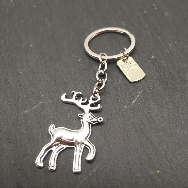 Брелок для ключей с оленем кольцо головой оленя Сики Женский винтажный брелок