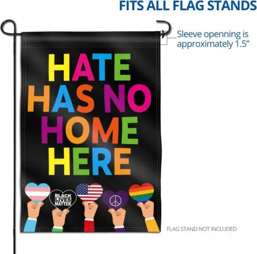 Двусторонний садовый флаг Anley премиум-класса ненавижу нет дома здесь садовые