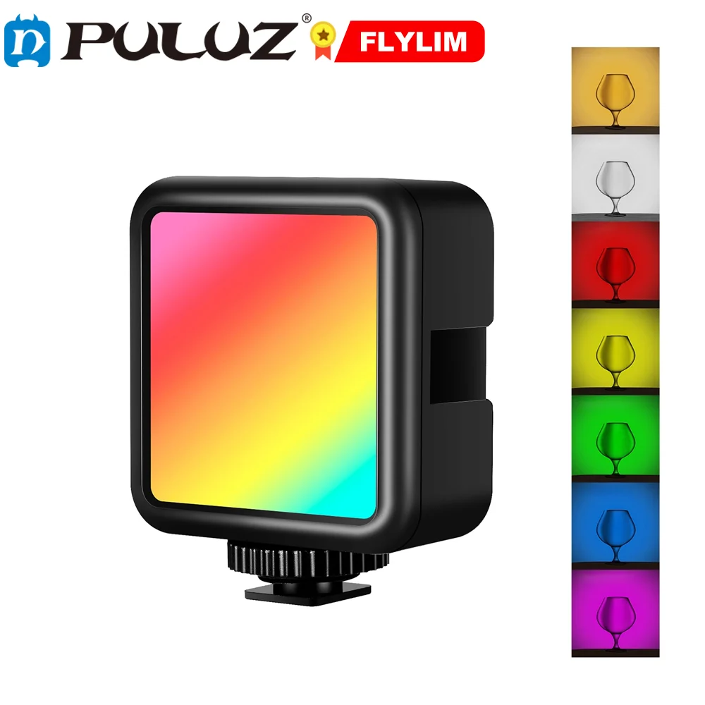 

PULUZ Pocket 2500-9000K + RGB Полноцветный красота заполняющий свет ручной камеры фотография Светодиодная лампа TYPE-C RGB светильник s