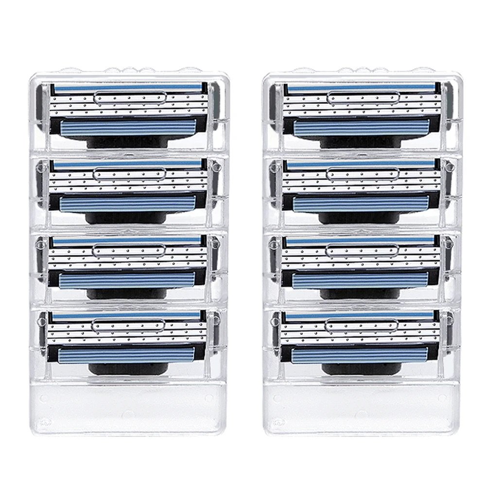 

8pcs/pack Men's Quality Razor Blades Face Care Shaving Blades Manual Shaving Cassette For Mache 3
