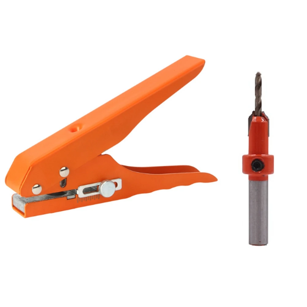 

Edge Banding Punching Pliers Punching Tool Masking Pliers 3.2x8MM Countersink Drill Bit Screw Hole Hat Woodworking Tool