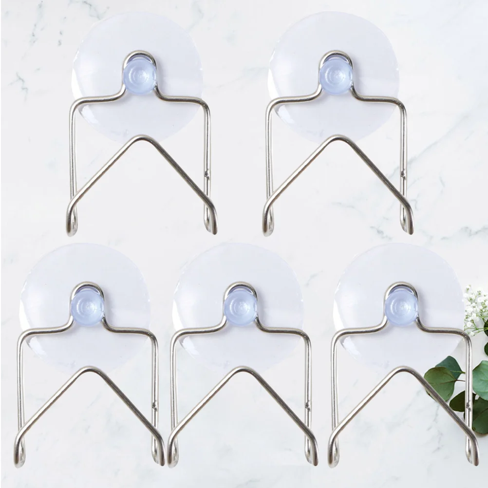 

5PCS Wall Towel Hook Wall Sponge Organizer Sponge Drying Rack Kitchen Accessories Drain Sponge Rack Kitchen Sponge Container