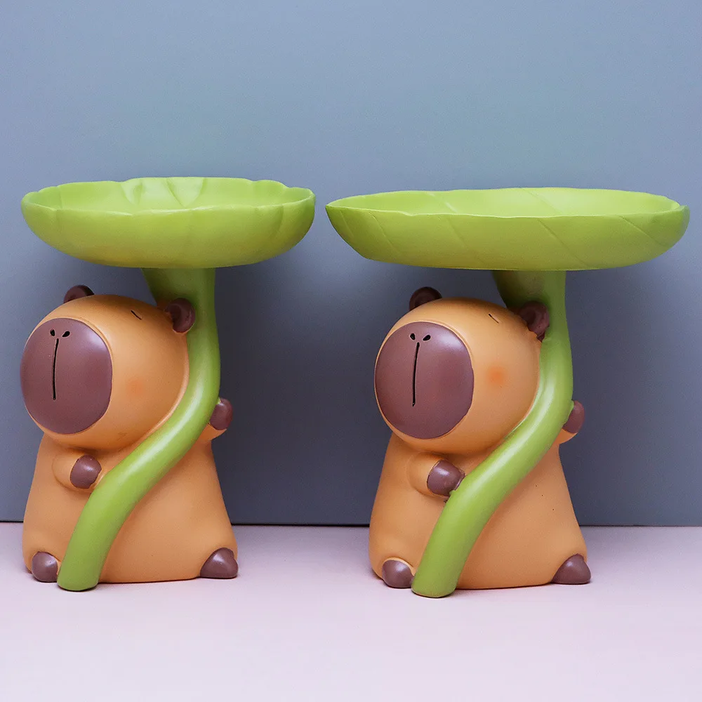 Поднос для листьев из смолы рыба-пуховик настольный поднос хранения милый