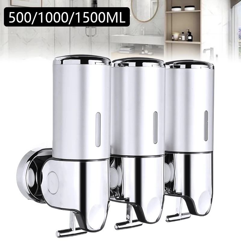 500/1000/1500ML Bathroom Liquid Soap Dispenser Wall Mounted Shower Gel Hand Soap Shampoo Dispenser for Bath Supplies
