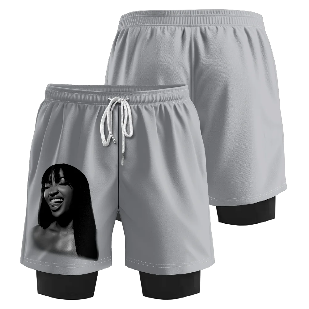 Shenseea Vintage Never Gets Late Here Tour Merch Поддельные две шорты Новые мужские брюки с коротким
