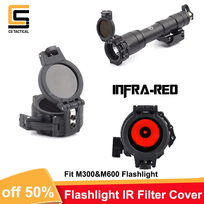 Wadsn Flashlight IR Fitter Cover for Tactical for M600 M300 Surefir IR Flashlight Scout Light Diffuser Infra-Red Light Cover