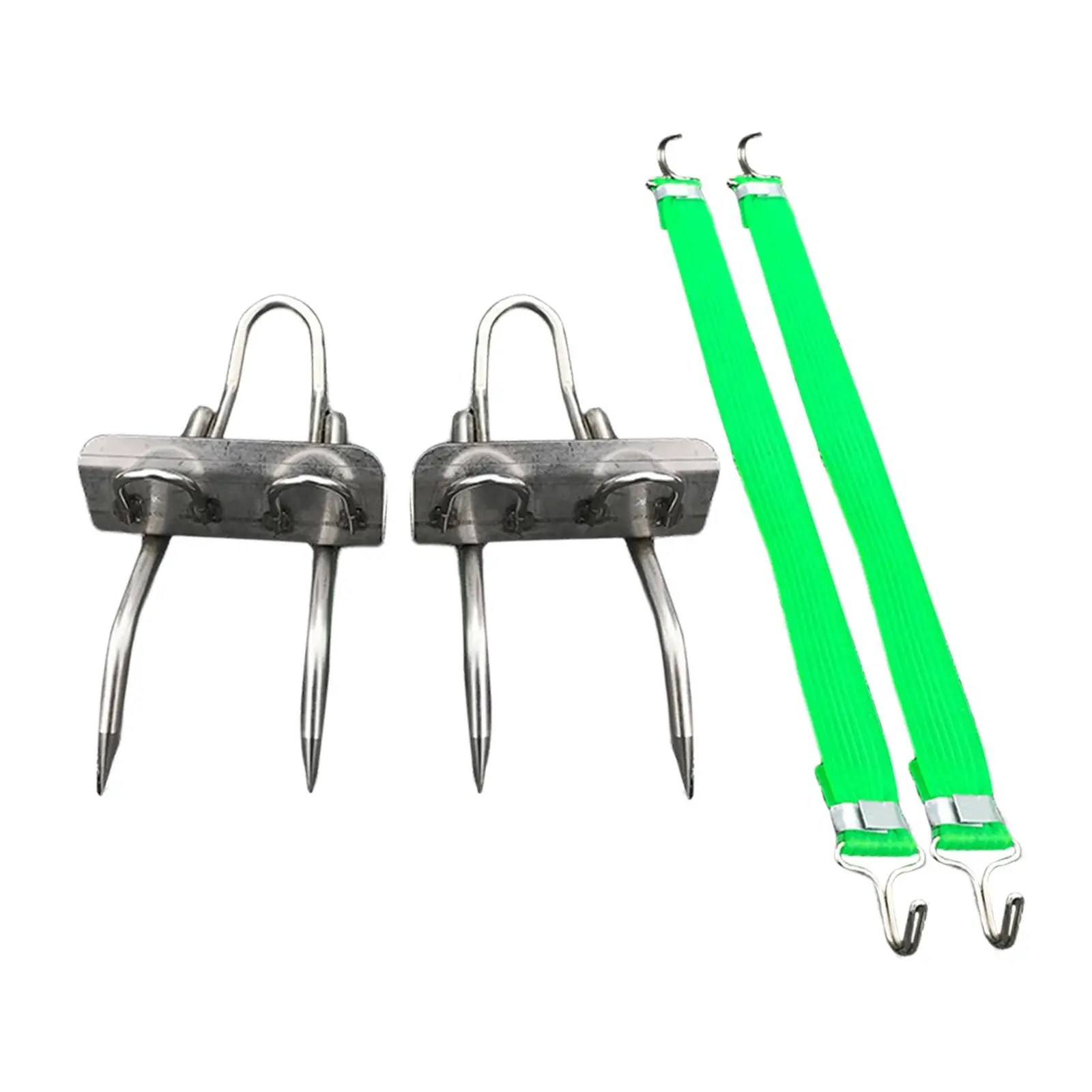 

2x Tree Climbing Spikes Steel with Straps for Hunting Observation Climber