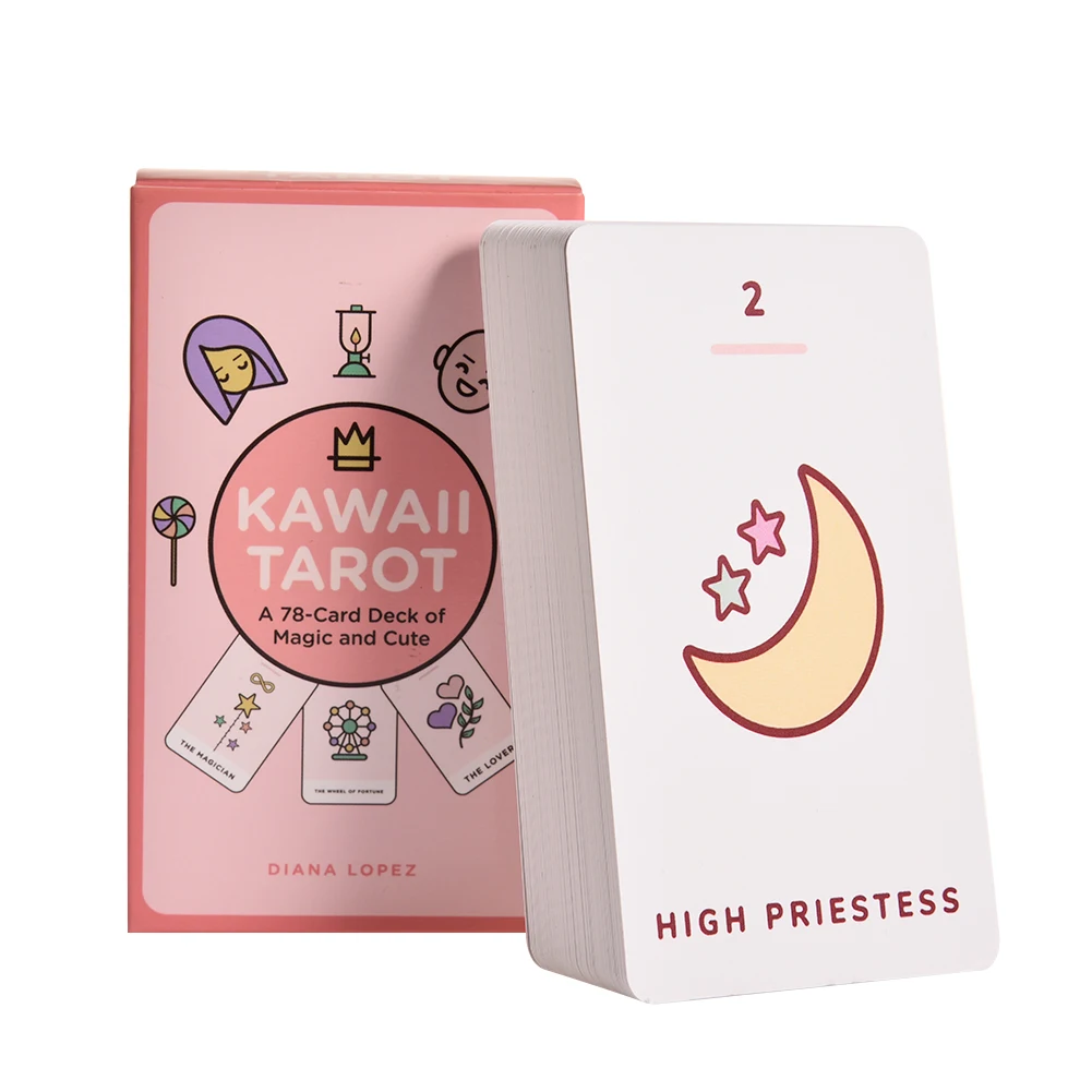 

Kawaii Tarot Cards Cute Tarot Deck Board Game Cards PDF Guidebook Family Party Table Card Games Children