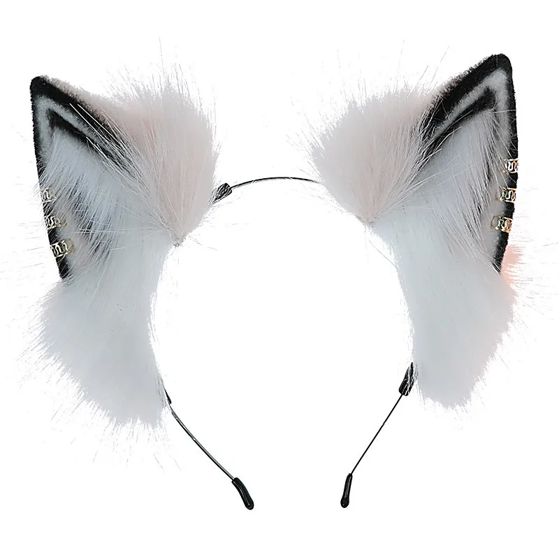 Обруч для волос SIROLISA из лисы мягкие плюшевые реалистичные милые животные аниме