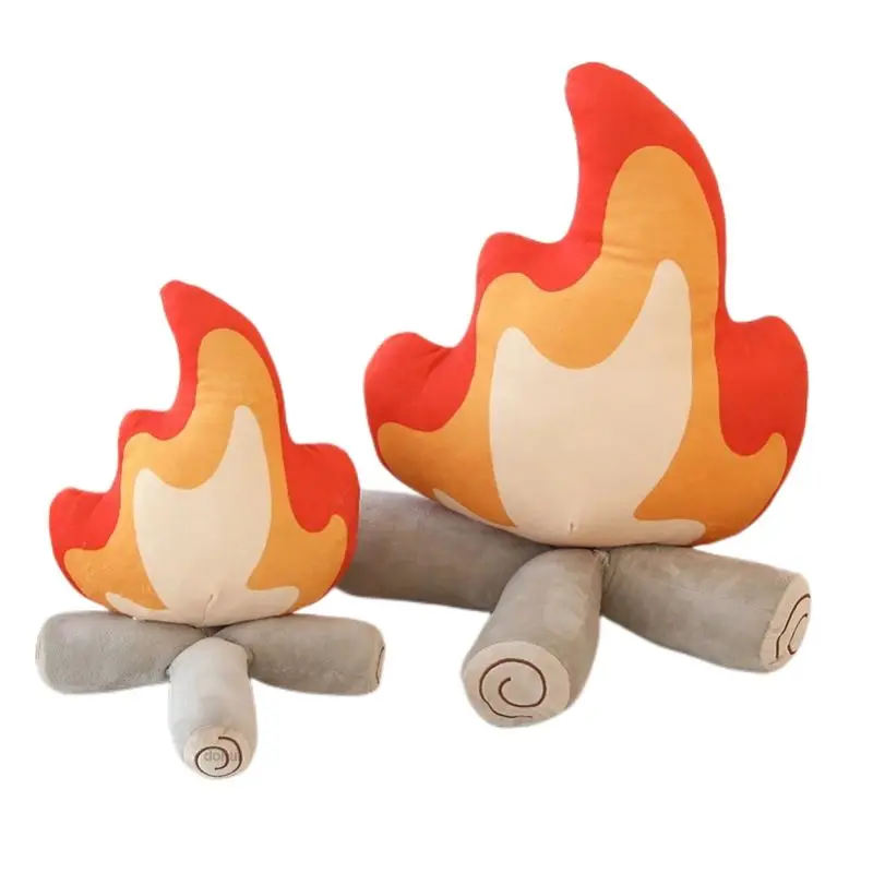 

Simulation Campfire Plush Doll Cute Stone Age Lifelike Flame Plush Toy Soft Stuffed Pillow Decor Kids Gift Christmas Decorations