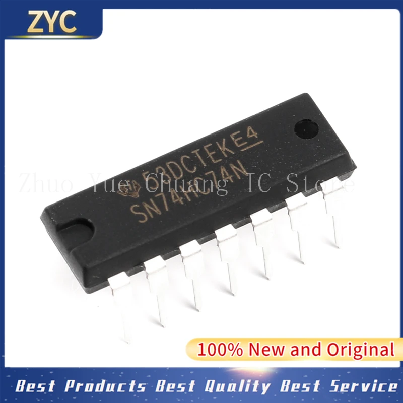 Чип NewOriginlalICchip SN74HC74N DIP14 SN74HC74 DIP 74HC74N 74HC74 DIP-14100%, 10 шт./партия