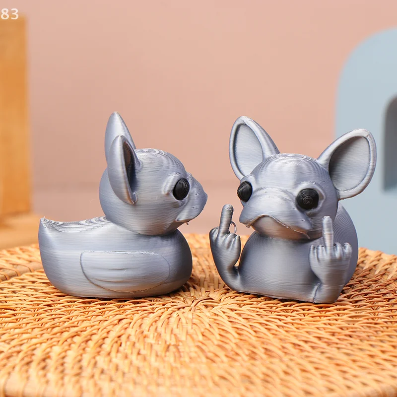 Средний палец французский бульдог утка украшения для домашнего настольного