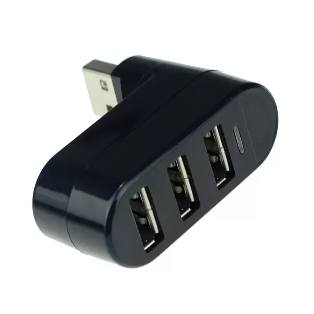 

High Speed Hub USB Adapter Cable For PC Laptop usb 180 Degree Mini USB 2.0 Hub 3 Ports