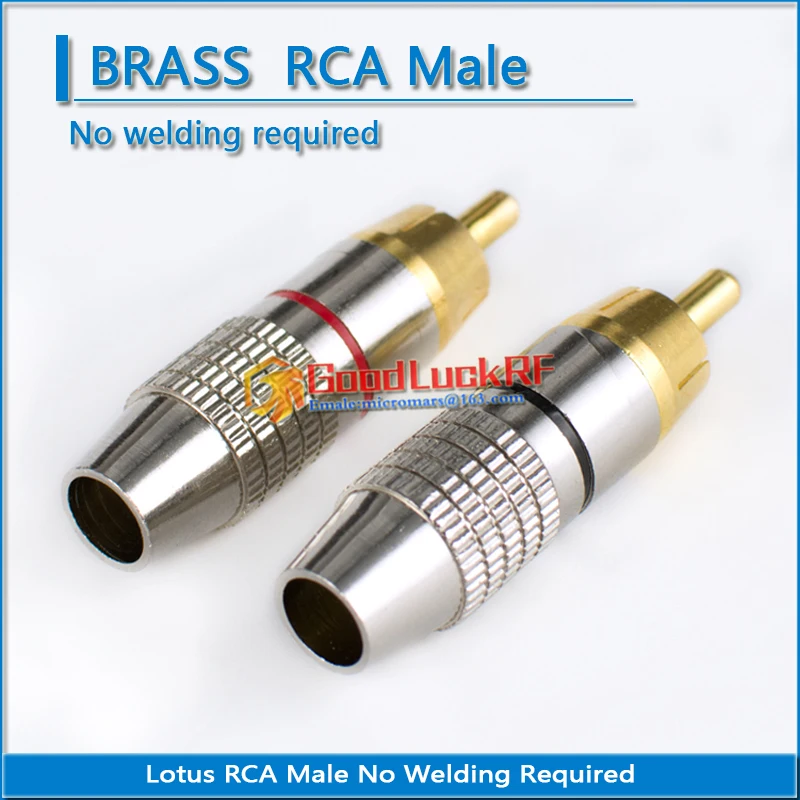 Лотос RCA штекер AV hifi аудио видео разъем аксессуары Стерео латунь Сварка