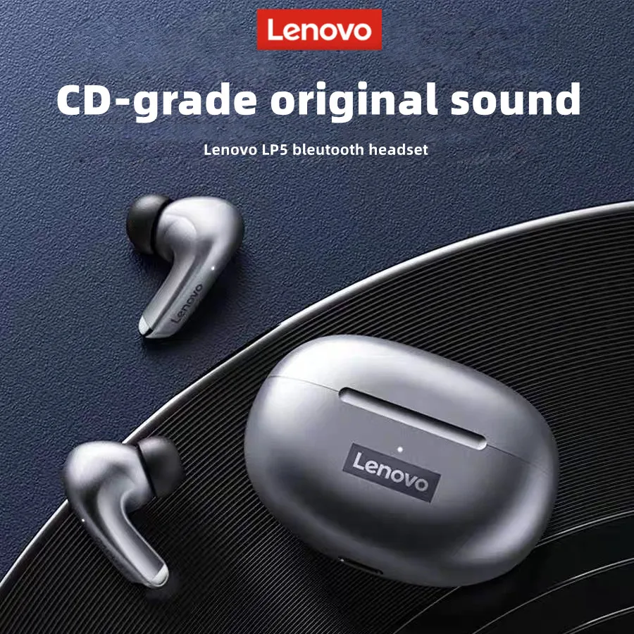 

Lenovo TWS 5.2 Bluetooth Earphone 9D Stereo HiFi Sports Waterproof Wireless headphones LP5 for iPhone 13 Xiaomi huawei pk lp40