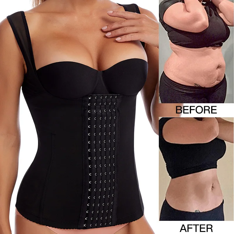 

Women's Shapewear 3-in-1 Waist Buttoned Bra Shapewear Corsets for Women with Bra Adjustable Straps Body Shaper Waist Trainer Hot