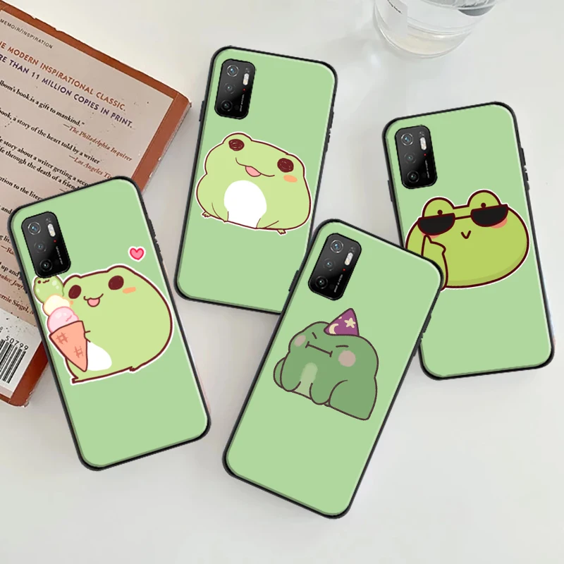 

Funny Animal Frog Phone Case ForXiaomi POCO F3 GT X3 Pro X3 GT M3 M3 Pro X3 X3 NFC Soft TPU Silcone Cover Coque Capa