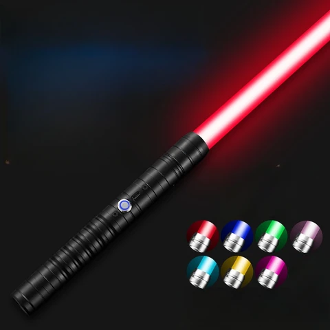 Выдвижной световой меч 2 в 1, игрушка, 16 цветов, лазерный меч Colsplay, тренировочный реквизит RGB, металлическое лазерное лезвие, светящийся сценический реквизит