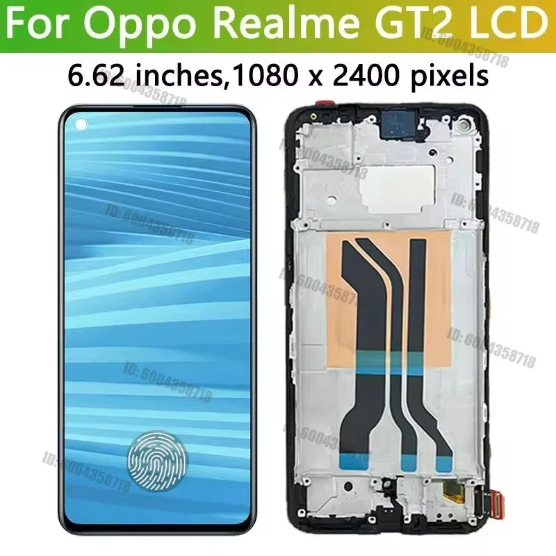 6,62-дюймовый OEM AMOLED-дисплей для OPPO Realme GT2 RMX3310 RMX3312 RMX3311 RMX3310, сенсорный экран, дигитайзер в сборе с рамкой (art.: 3920dbc23e8ea) - 3920dbc23e8ea