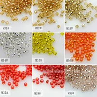 2mm colored glass filled with silver rice beads diy clothing accessories beading materials accessories etc