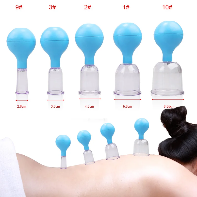 

Набор вакуумных банок для массажа лица, 5 размеров