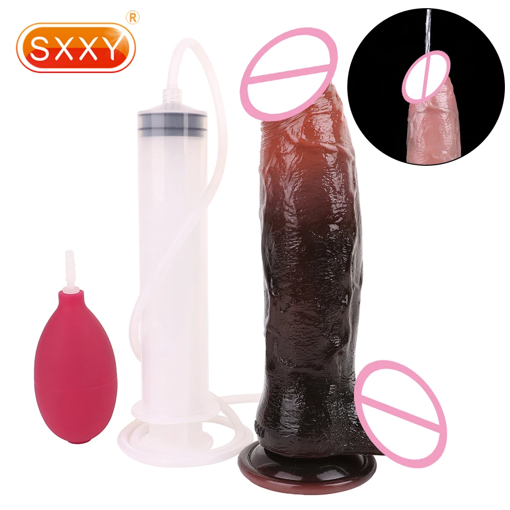 SXXY кожа и черный фаллоимитатор для брызг секс длинный член огромный анальный