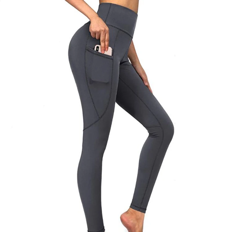 Women Seamless Sports Leggings Push Up Elastic High Waist Fitness Yoga Pockets Pants Gym Pants Woman Clothing Print Leggins XL