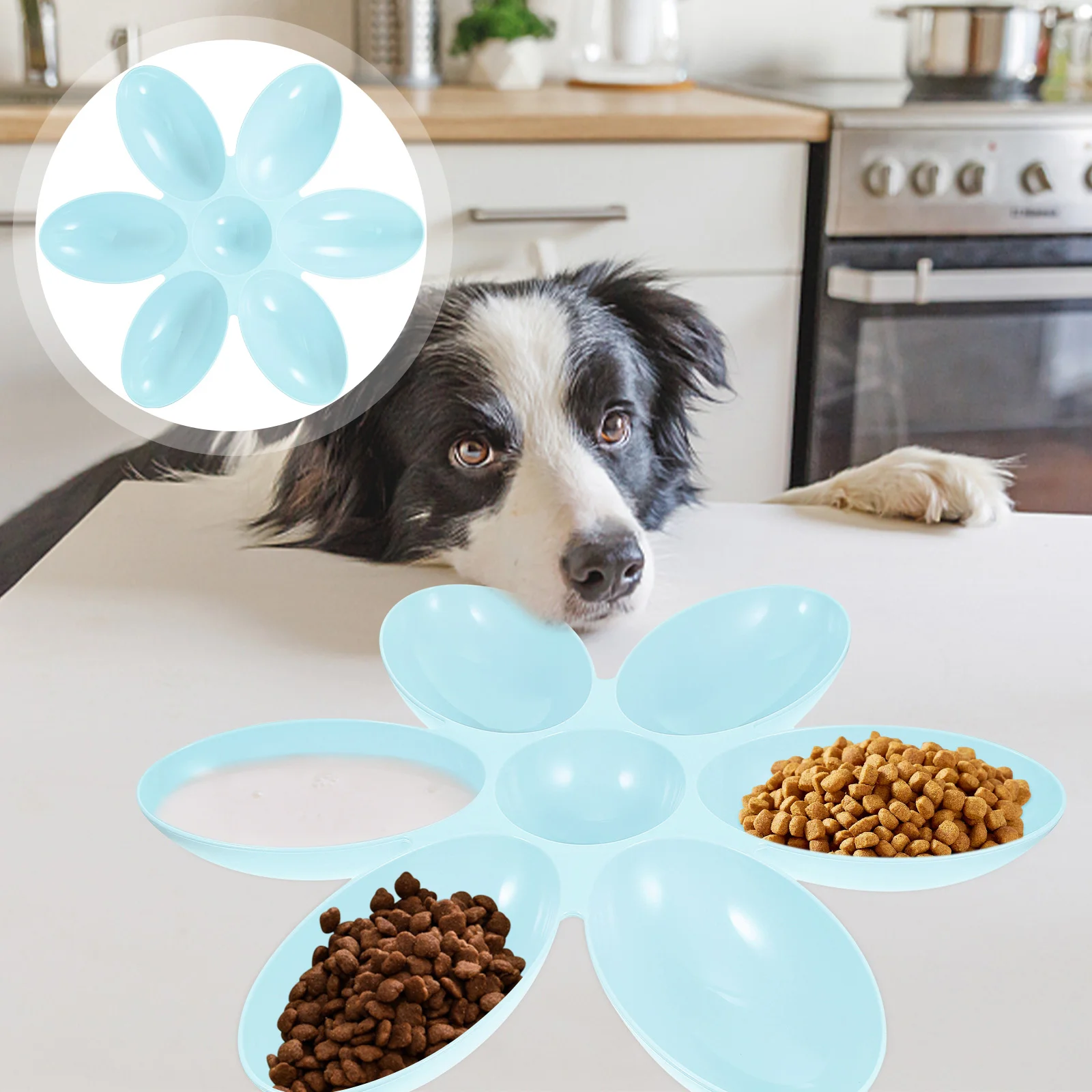 

Petal Shape Feeder Indoor Dog Feeder Pet Supply Cat Dish Plastic Cat Feeder