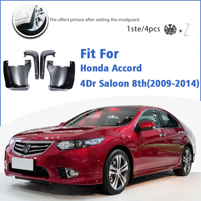 

Брызговики для Honda Accord Euro Acura TSX 2009-2014, 4 шт., передние и задние брызговики, брызговик 2010 2011 2012 2013